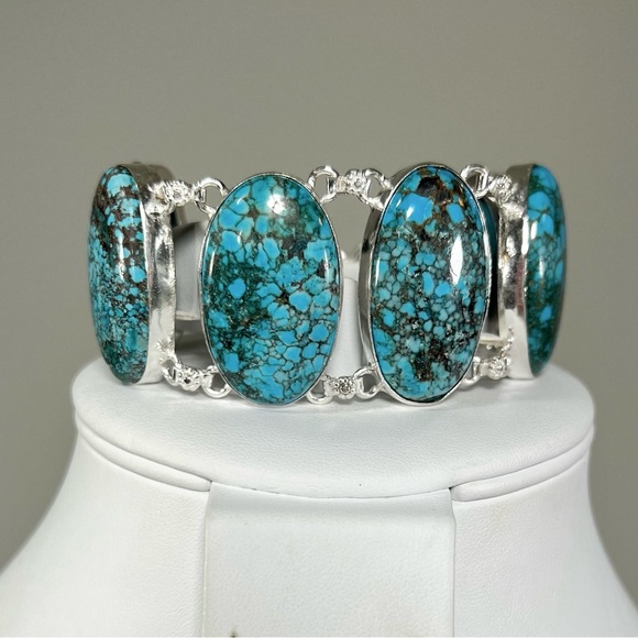 Jewelry - Turquoise 925 Large Gemstone Bracelet